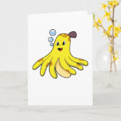 Carte Pieuvre comme banane (Fleur jaune)
