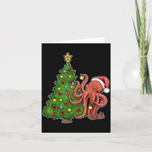 Carte Pieuvre de Noël  (Devant)