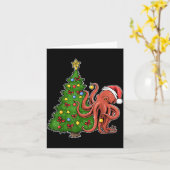 Carte Pieuvre de Noël  (Fleur jaune)