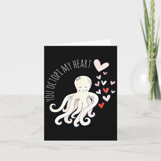 Carte Pieuvre Mignonne, Vous Octo Mon Cœur, Saint-Valent (Devant)