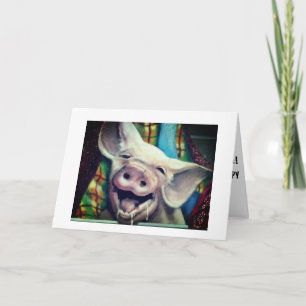 CARTE PIG DIT UN PEU DE PLAISIR **ANNIVERSAIRE ADULTE** 