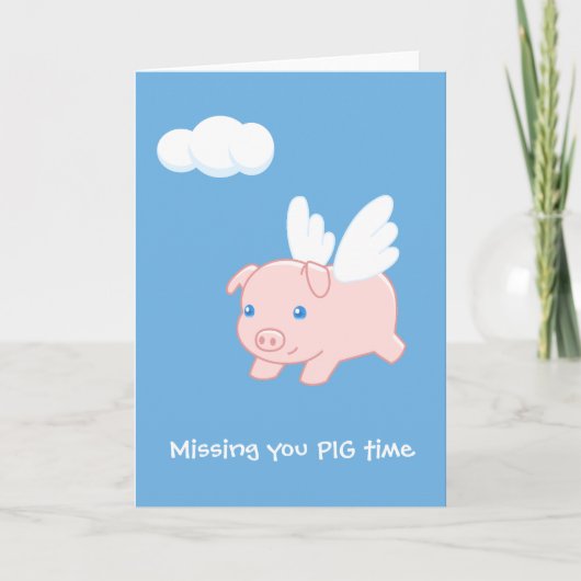 Carte Pig Volant Vous Manquant Vide (Devant)