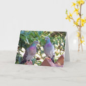 Carte Pigeon friends (Fleur jaune)