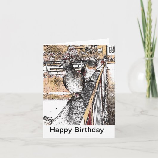 Carte Pigeons sur le pont à Hythe Card (Devant)