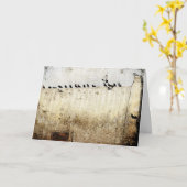 Carte Pigeons sur un toit (Fleur jaune)