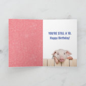 Carte Piglet mignon sur une échelle de 1 à 10 Anniversai (Intérieur)