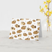 Carte Pigs de Guinée mignonne (Fleur jaune)