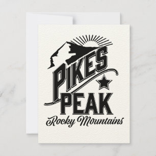 Carte Pikes Peak montagnes rocheuses Art vintage