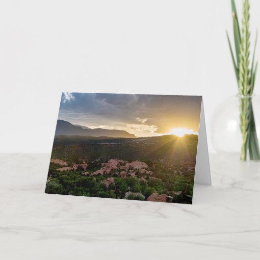 Carte Pikes Peak Sunset Hazeting Card (Devant)