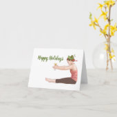 Carte Pilates Christmas Card avec cocktail (Fleur jaune)