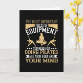 Carte Pilates Corps Et Esprit Sont Les Plus Importants (Fleur jaune)