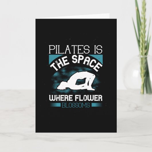 Carte Pilates est l'espace où fleurissent les fleurs (Devant)