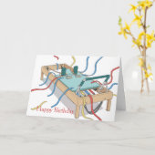 Carte Pilates Reformer Streamer Birthday (Fleur jaune)