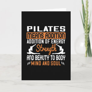 Carte Pilates Signifie L'Ajout D'Énergie D'Esprit Et D'Â