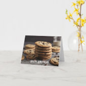 Carte Pile de biscuits à puces de chocolat (Fleur jaune)