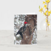 Carte Pileated Woodpecker (Fleur jaune)
