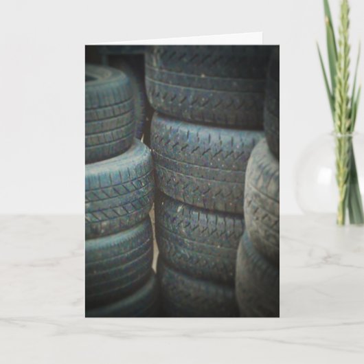 Carte "Piles de pneus" Meilleurs Vœux de rétablissement (Devant)
