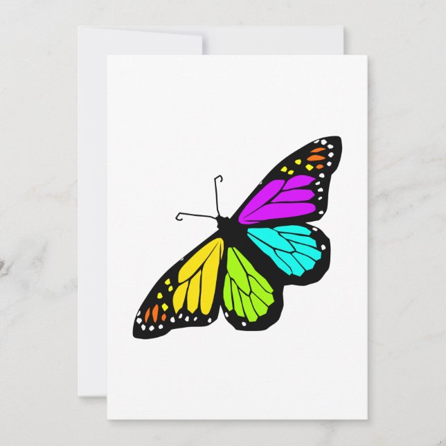 Carte Pilier de papillon coloré (Devant)