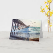 CARTE PILIER DE PLAGE D'OCÉAN (Fleur jaune)