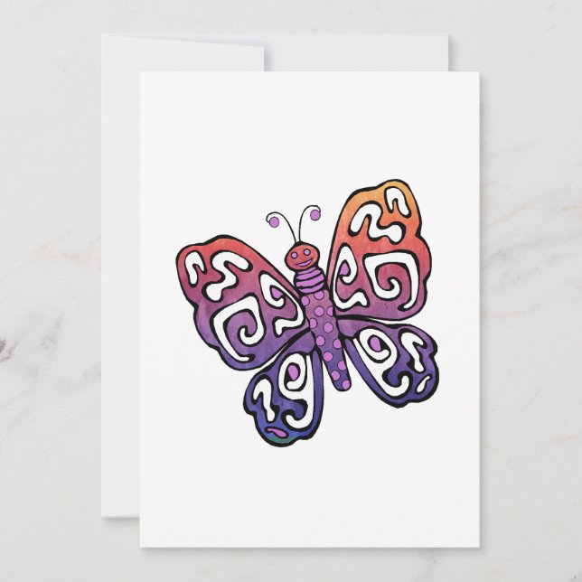 Carte Pilier papillon dégradé (Devant)