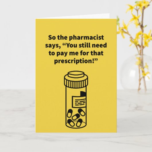 Carte Pill Owe Talk - Anniversaire (Fleur jaune)