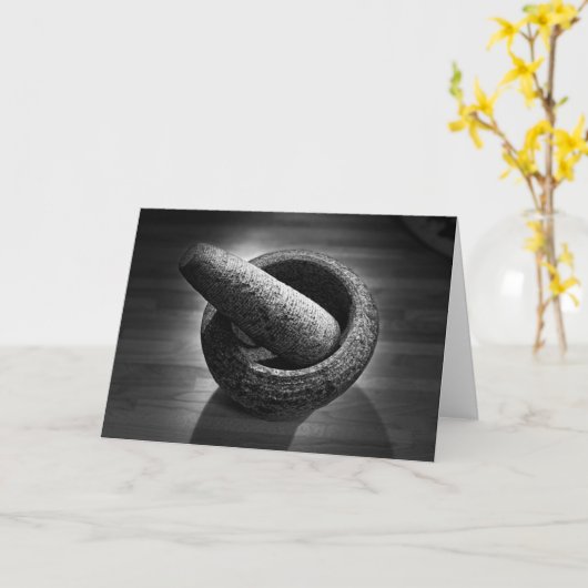 Carte pilon noir blanc (Fleur jaune)