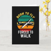 Carte Pilote Avion Aviation Drôle Dire Pilotage Volant (Fleur jaune)