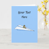 Carte Pilote d'avion en papier amusant (Fleur jaune)