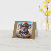 Carte Pilote d'avion Koala (Fleur jaune)