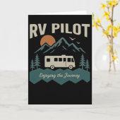Carte Pilote de camping-car de vacances rétro C (Fleur jaune)