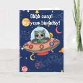 Carte Pilote de chat et OVNI, Espace extra-atmosphérique (Devant)