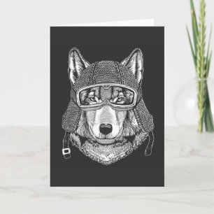 Carte Pilote de motocyclette Wolf Dog