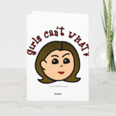 Carte Pilote de voiture de course légère fille (Dos)