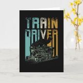 Carte Pilote Locomotive vintage (Fleur jaune)
