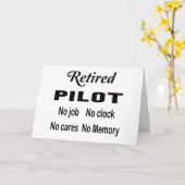 Carte Pilote retraité Pas de travail Pas d'horloge Pas d (Fleur jaune)