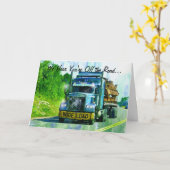 Carte PILOTES ET CAMIONS À CAMIONS BÉNÉFICIENT D'UNE Car (Fleur jaune)