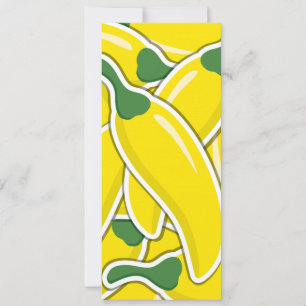 Carte Piments de piment jaune funky