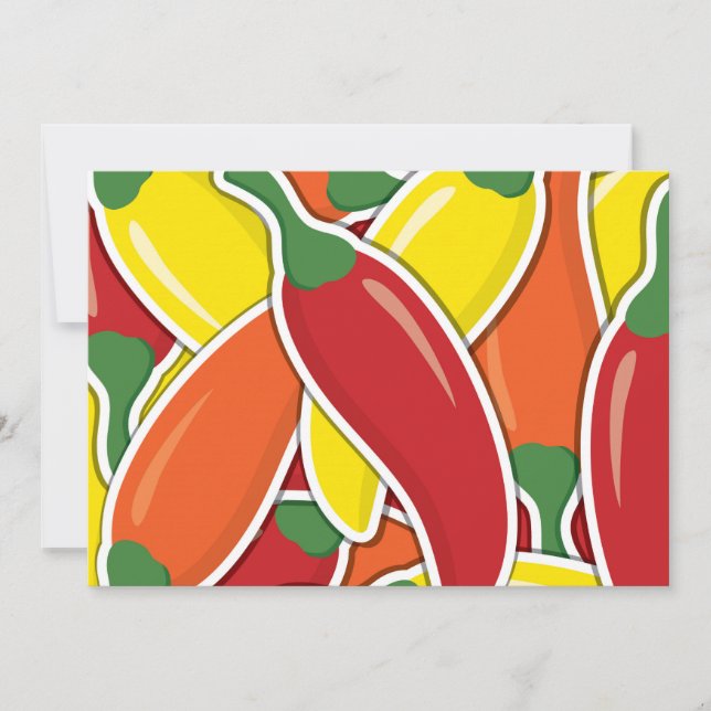 Carte Piments de piment mélangés Funky (Devant)