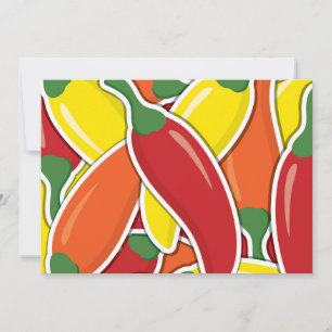Carte Piments de piment mélangés Funky