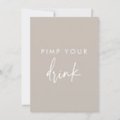 Carte Pimp Your Drink Script Mariage Sign (Devant)