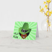 Carte Pimped Out St. Patrick's Day Leprechaun (Fleur jaune)