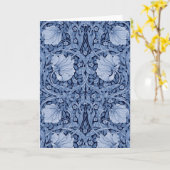 Carte Pimpernel Bleu Monotone, William Morris (Fleur jaune)