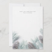 Carte Pin à neige et feuille Joyeux Noël (Dos)