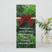 Carte Pin/Bow rouge Élégant Imprimé Affaires Noël (Debout devant)