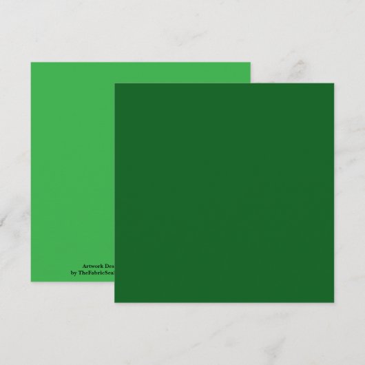 Carte Pin de forêt vert couleur solide (Devant / Derrière)