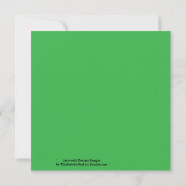 Carte Pin de forêt vert couleur solide (Dos)