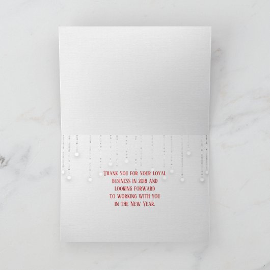 Carte Pin de Noël avec ruban rouge (Intérieur)