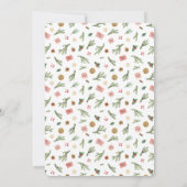 Carte Pin de Noël et Poinsettias - Joyeux (Dos)