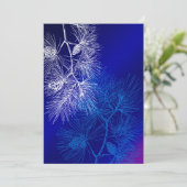 Carte Pin d'hiver bleu et blanc (Debout devant)