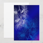 Carte Pin d'hiver bleu et blanc (Devant / Derrière)